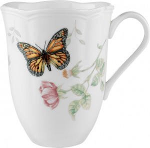 10524865 Lenox Кружка Lenox "Бабочки на лугу.Бабочка-Монарх" 350мл Фарфор