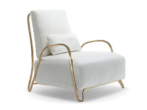 Тканевое садовое кресло с подлокотниками