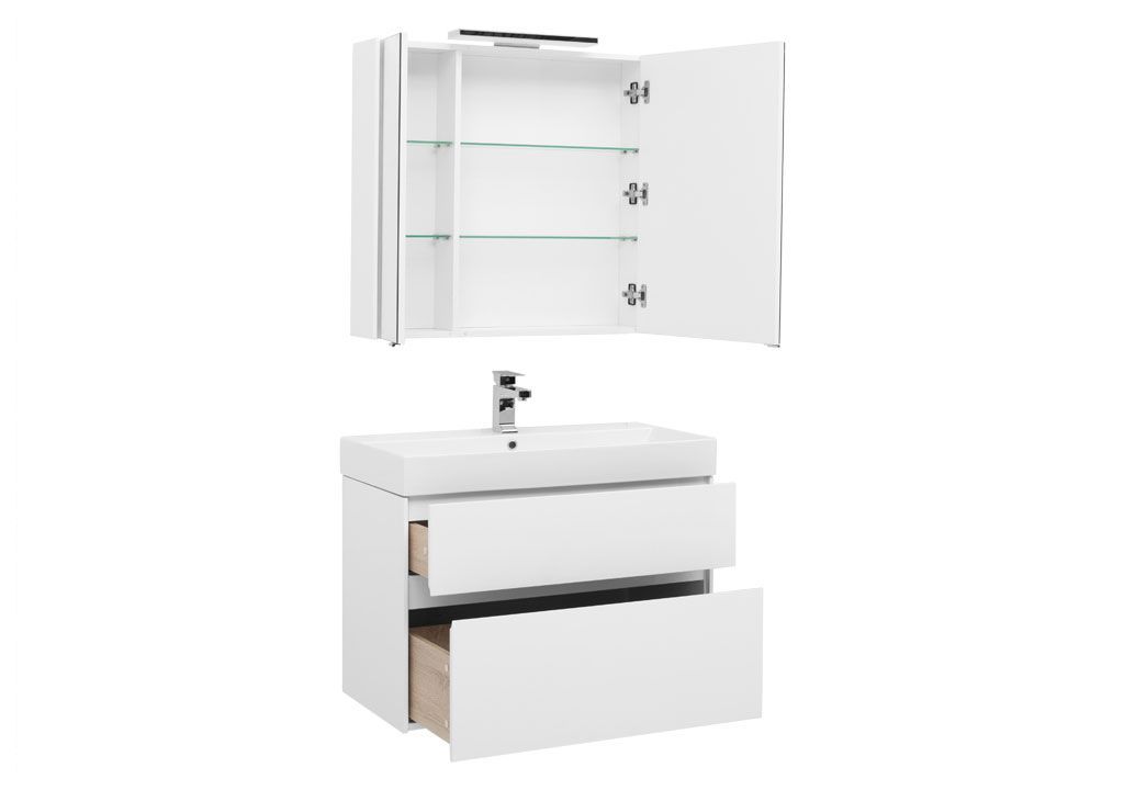 Мебель для ванной Aquanet Бруклин 85 белый 00207801 - Вид №1