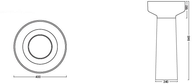 Пьедестал для раковины овальная BLEU PROVENCE Lavabi sun-id-1383160 - Вид №3