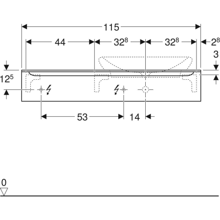 824161000 Шкафчик для встраиваемой раковины Geberit myDay, с одним выдвижным ящиком Geberit  - Вид №3