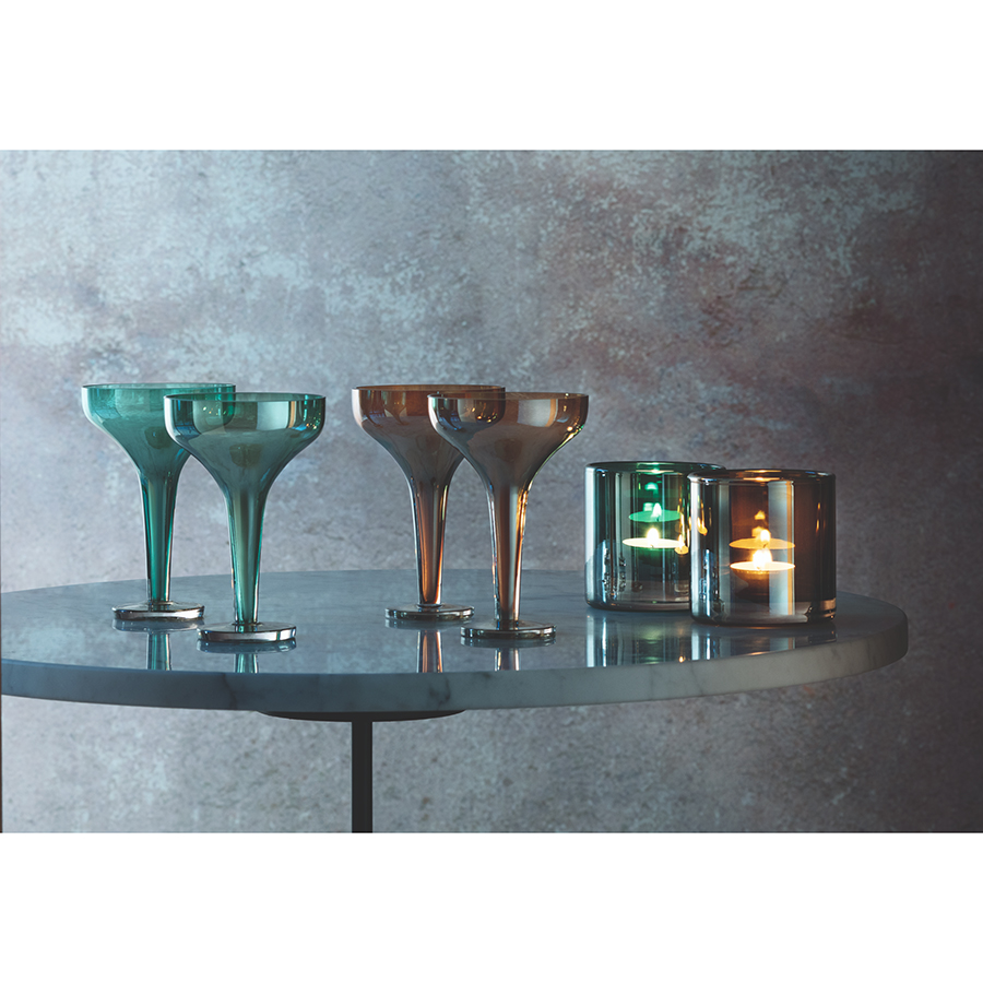 G1662-08-140 Подсвечник signature, epoque, 8,5 см, сапфир LSA International  - Вид №4