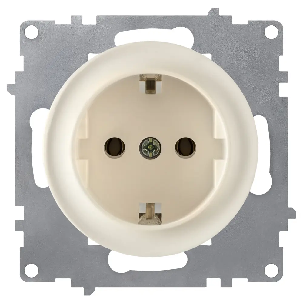 82126982 Розетка встраиваемая Onekey Florence с заземлением, цвет бежевый STLM-0019867 ONEKEYELECTRO