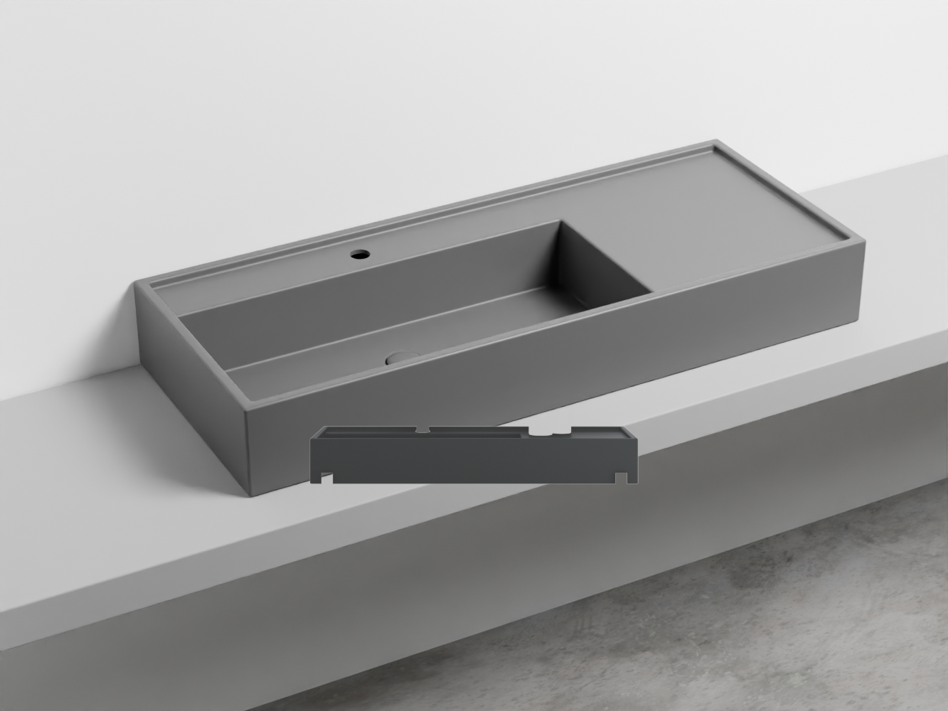 PNLA115-BA Керамическая раковина на одно отверстие 115 cielo Plinio Ceramica Cielo