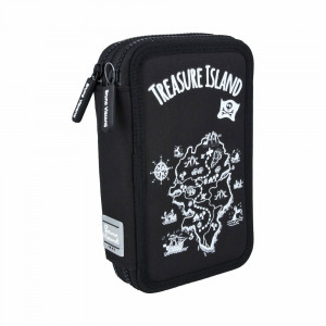 14-051/06 Пенал на молнии два отделения 20 x 12 x 3.5 см "Остров сокровищ" Bruno Visconti
