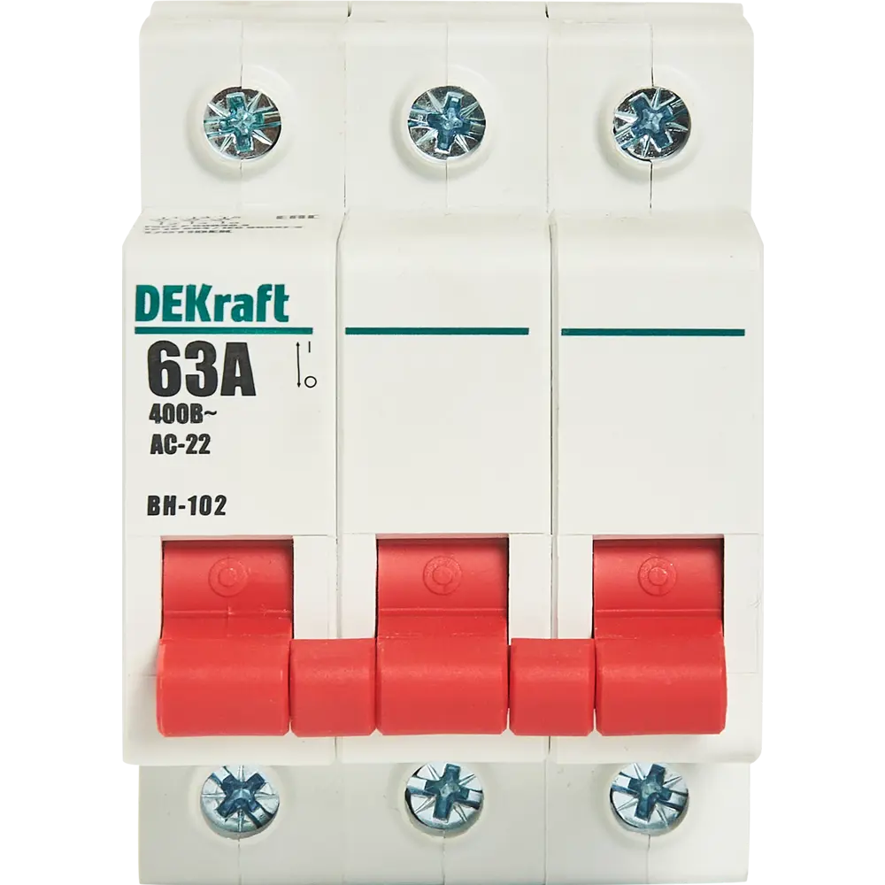 Выключатель-разъединитель DEKraft ВН-102 3P для электрощитов 84509419 STLM-0050987 - Вид №1