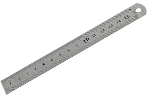 15836817 Двусторонняя, металлическая линейка, 150 мм 15-6-015 Hobbi