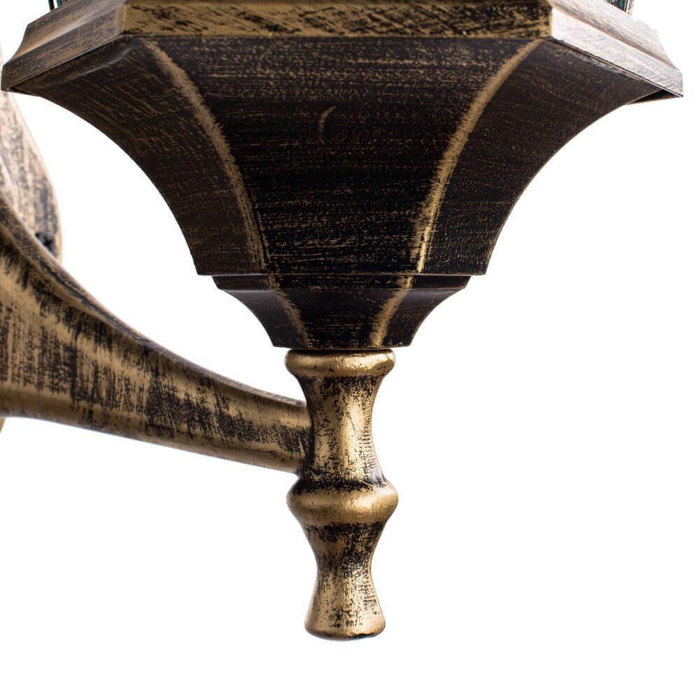 Уличный настенный светильник серый Arte Lamp Genova A1201AL-1BN ARTE LAMP GENOVA, ПОД СТАРИНУ, ФОНАРЬ 00-3897328 Прозрачный;серый  - Вид №1