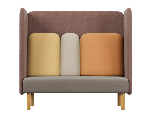 3-местный тканевый диван с высокой спинкой