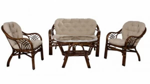 Мебель для дачи на 4 персоны серая Rome IMPEX CREATIVE 040189 Коричневый;серая