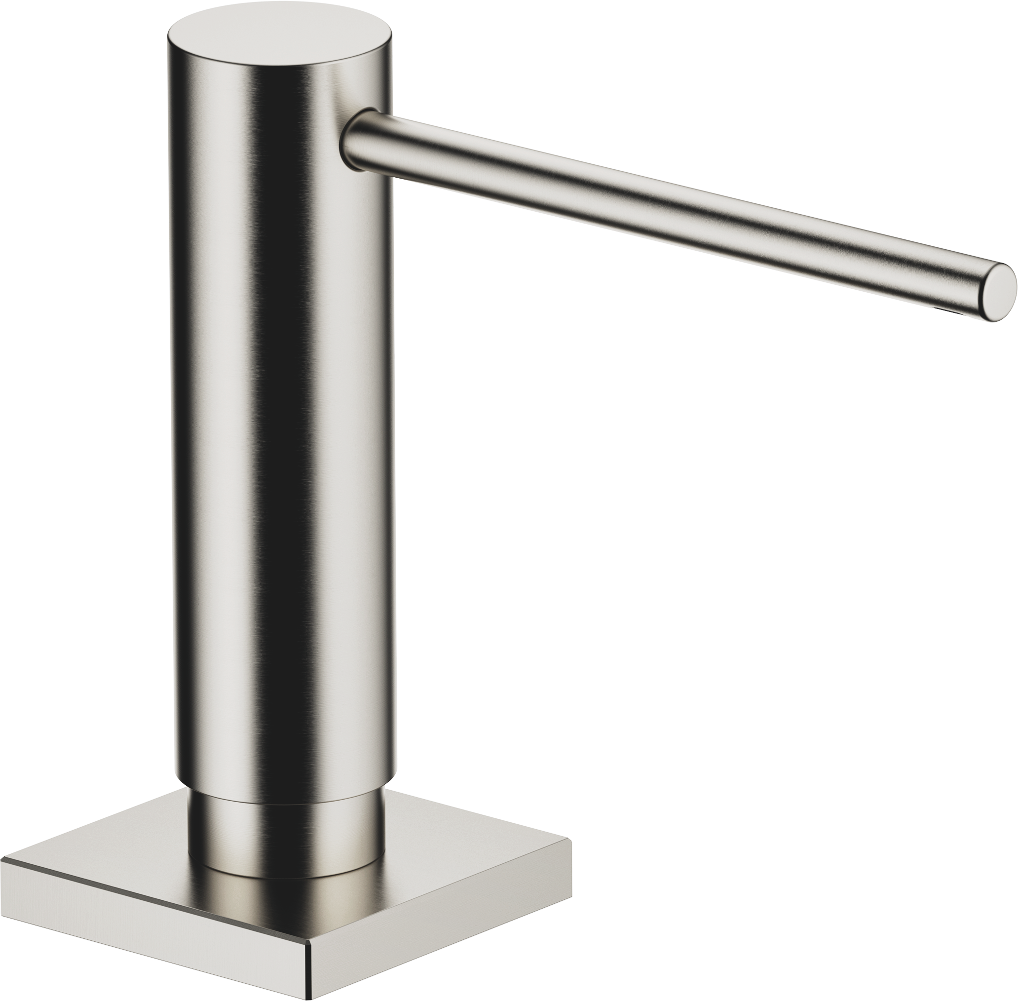 Диспенсер с розеткой - матовая платина.