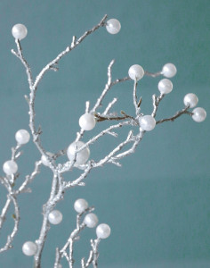 1904 996 a3 Искусственный спрей для растений с жемчугом, 74 см, серебристый H-andreas