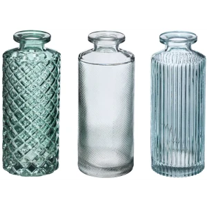 Набор декоративных ваз 189192A стекло цвет зеленый 13.2 см, 3 шт.