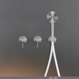 Настенный 2 смесители, установленные для ванной / душем с цилиндрическая ручного душа диаметром 80 м т < / р> INV57H CEADESIGN