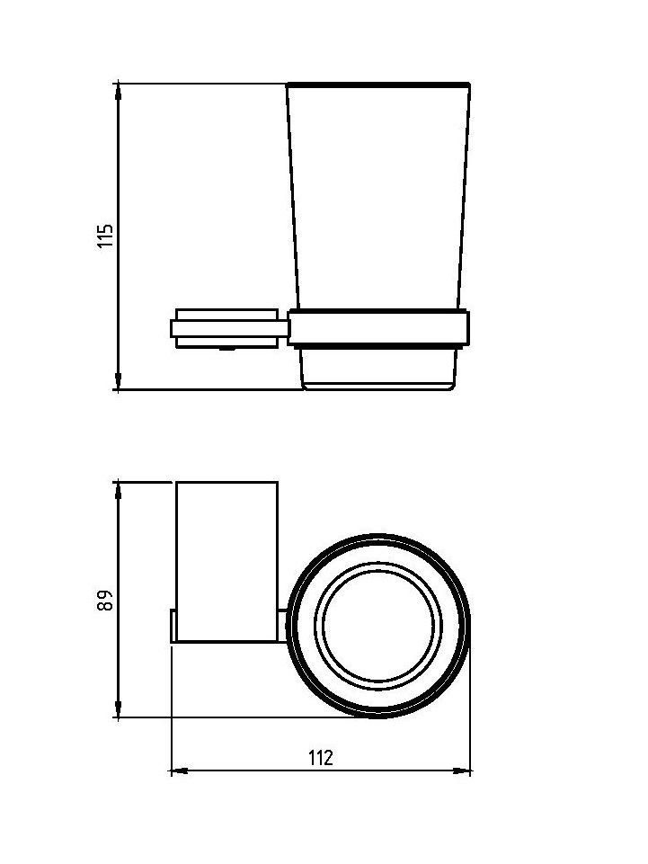 Держатель стакана Novaservis Metalia 9 0906.0 хром 09060 - Вид №1