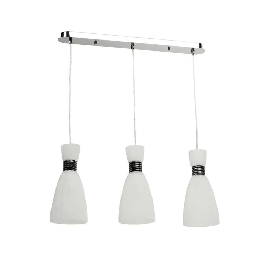 Подвес Лоск 3xE14x60 Вт, металл/стекло, цвет хром/белый MW-Light STLM-2193783
