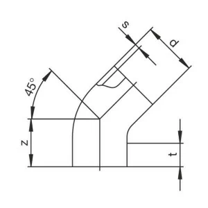 SANIT 221447010100050 Сточные воды отводы 45 ° (сопло фитинги)