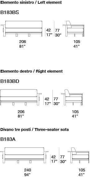 Тканевый модульный садовый диван Paola Lenti FREI ARCH-00133764 - Вид №4