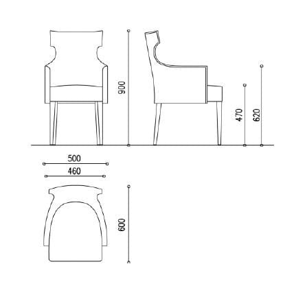 Тканевое кресло с подлокотниками COLLI CASA Венецианская ARCH-00025652 - Вид №9