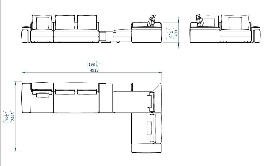 Модульный тканевый диван Casa Magna Essence ARCH-00132696 - Вид №8