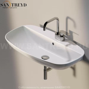 ND75PR.9016 Подвесная раковина настенная прямоугольная Ceramica Flaminia Nuda белая
