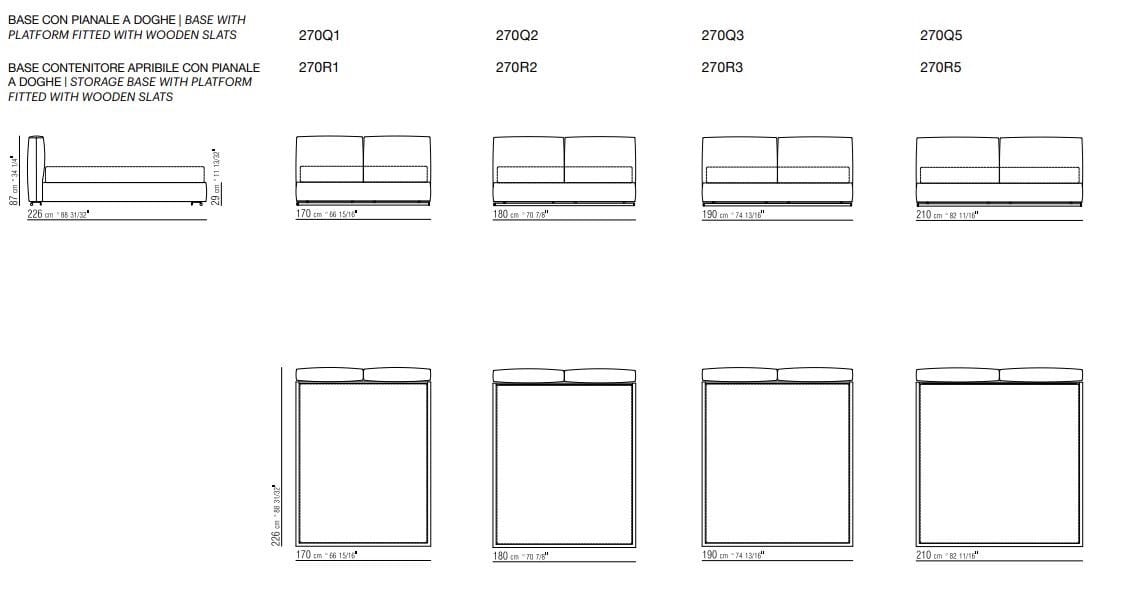 Двуспальная кровать с мягким изголовьем Flexform Asolo ARCH-00091669 - Вид №13