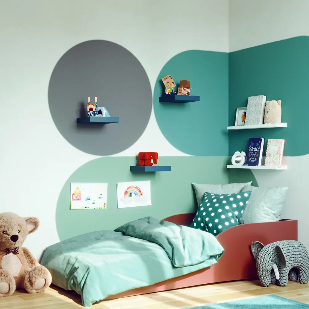 Полка настенная Spaceo Agata 23x23.5 см МДФ цвет синий STLM-2047812 - Вид №8