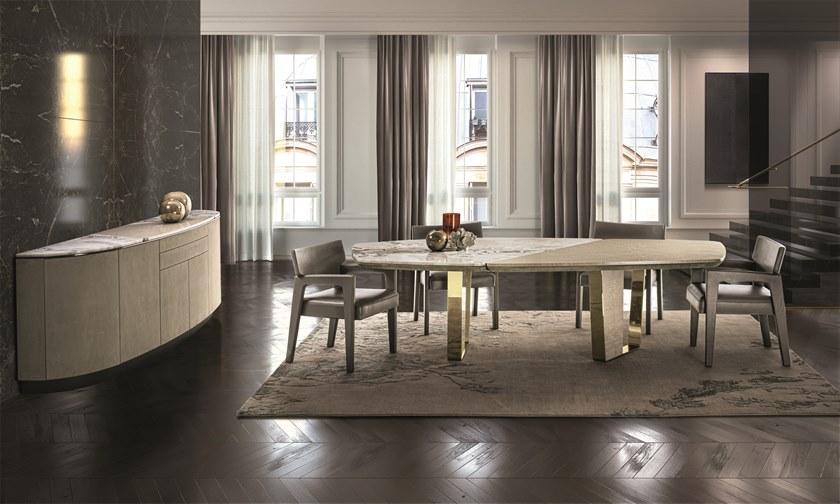 Longhi Стол из мрамора и дерева Loveluxe 2020 – sartoria collection sun-id-1366052 - Вид №7