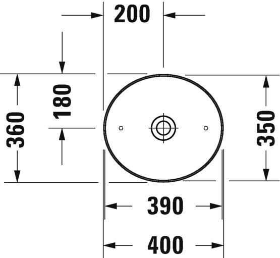 232840 Накладная раковина на столешницу  овальная Duravit Cape Cod - Вид №1