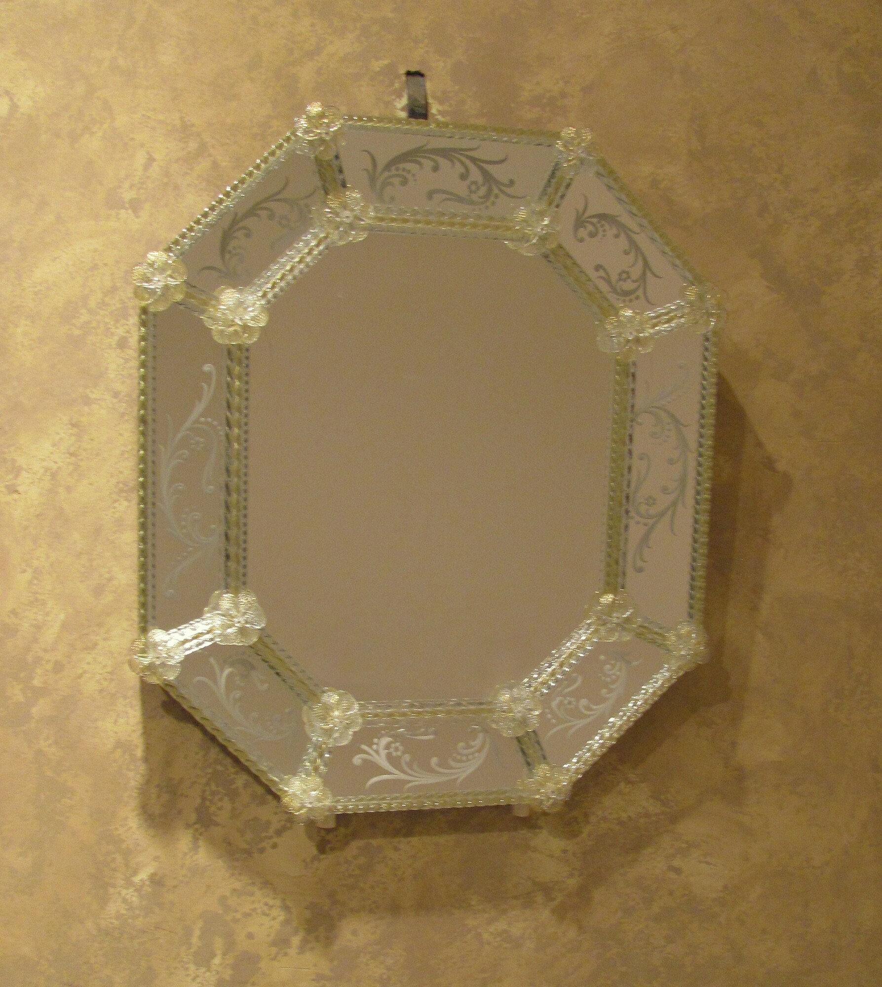 1677 ORIGINALMURANOGLASS Венецианское зеркало Контемори - муранское стекло  см  - Вид №1