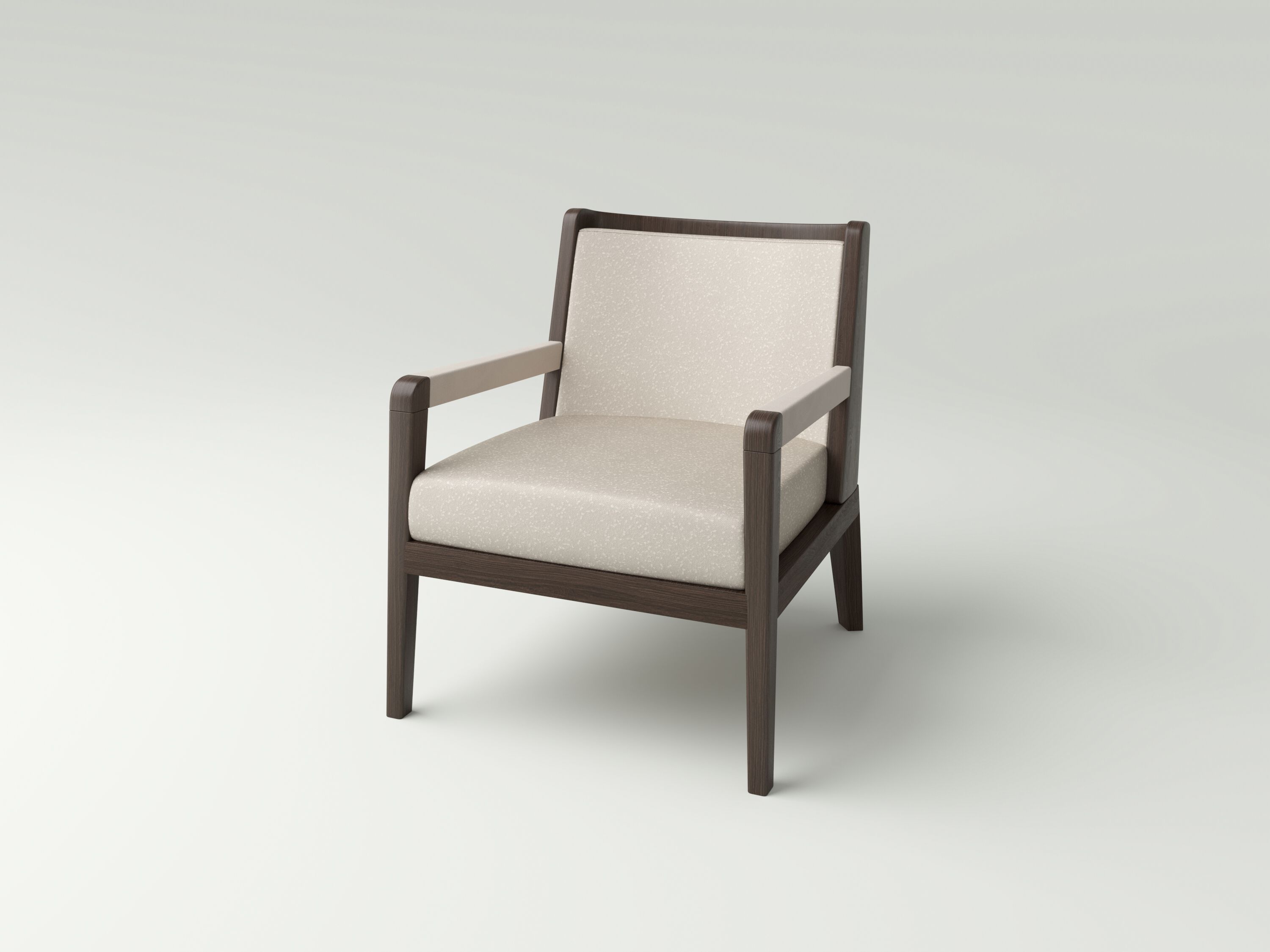 Кожаное и Дубовое кресло с подлокотниками NITZAN HOME OLAFUR ARCH-00038926