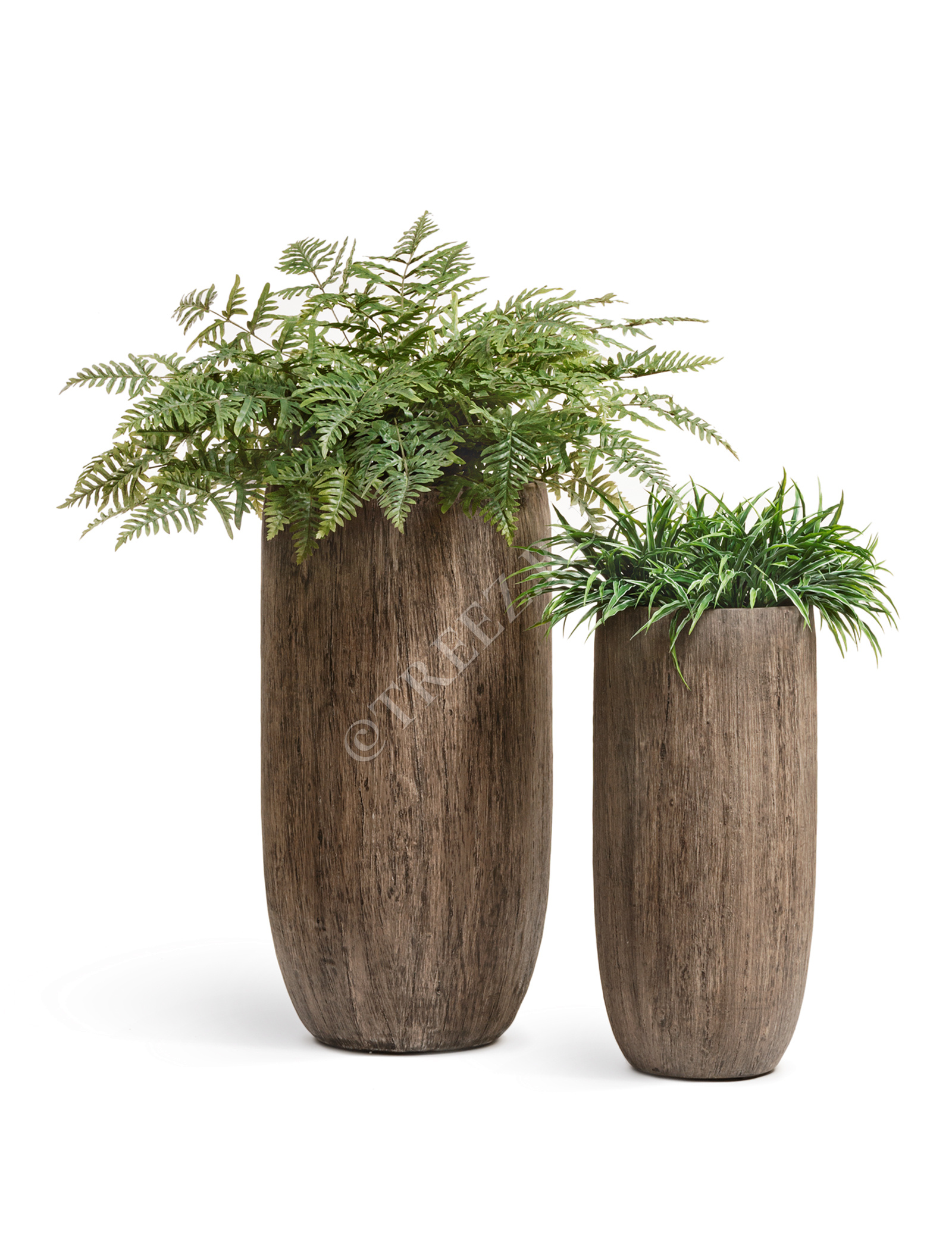 41.3317-03-011-WB-65 Кашпо  Effectory - серия Wood - Высокий округлый конус - Светлый дуб Цветочная коллекция  - Вид №4
