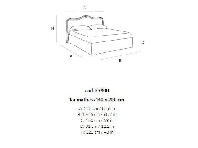 Деревянная двуспальная кровать с мягким изголовьем Lando BONNE NUIT ARCH-00095757 - Вид №3