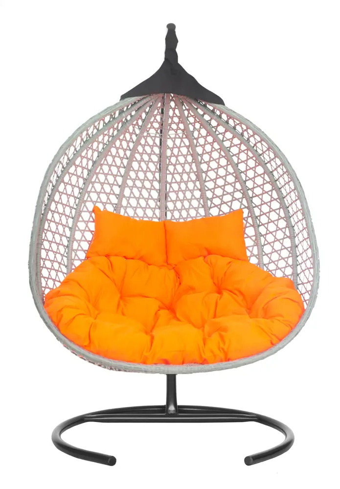 91732908 Кресло подвесное Laura outdoor FID 512 Фиджи 2-х местные до 140 кг серый/серебристый STLM-0954893