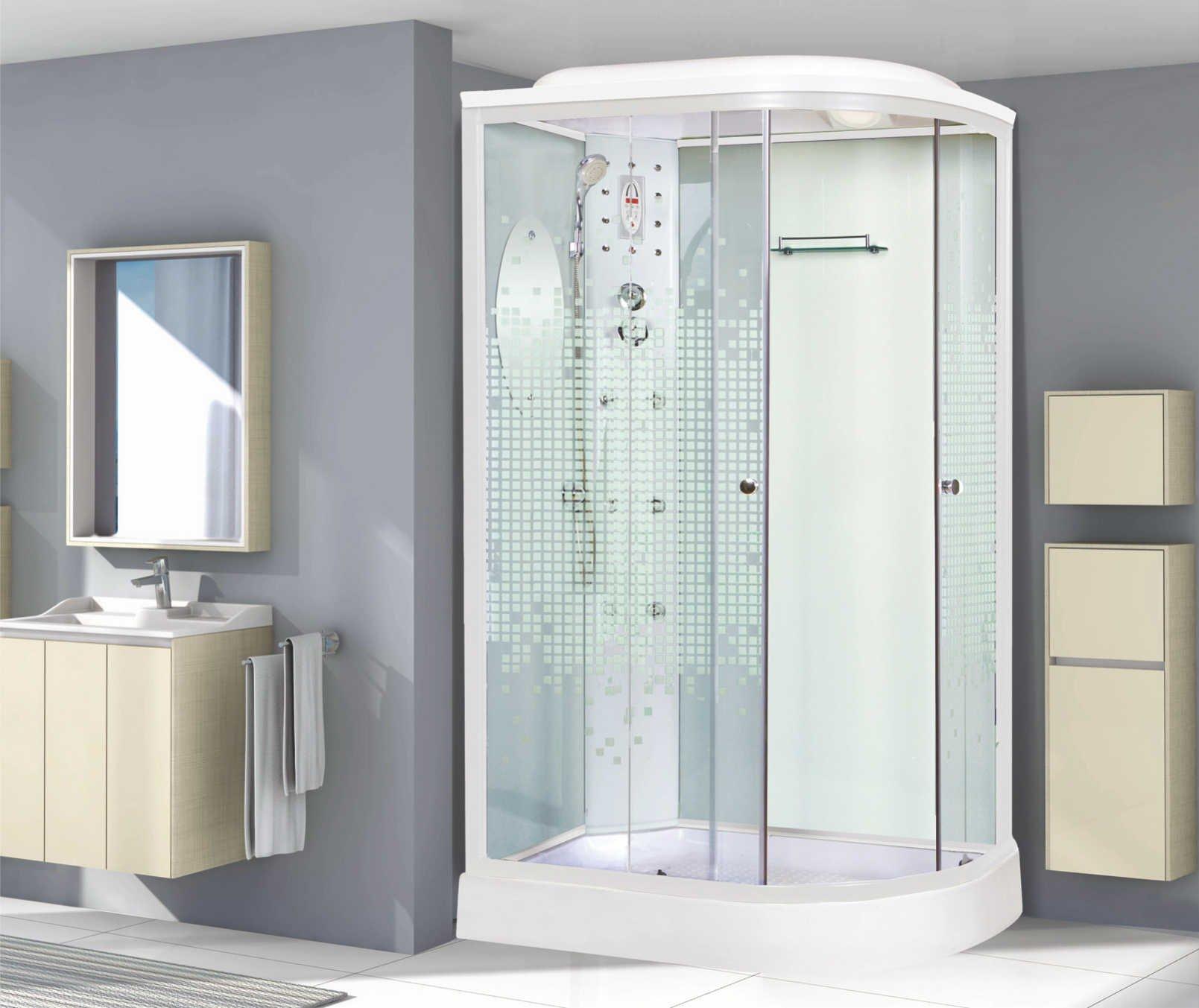 Душевая кабина NG-303-01LN (1200х800х2200) низкий поддон(16см) стекло МОЗАИКА Niagara Ultra 3030154LN