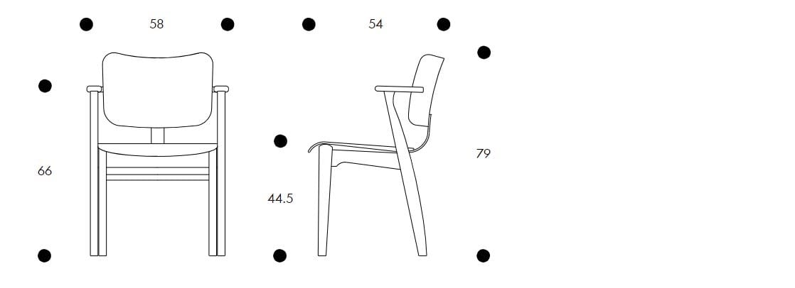Деревянный стул с подлокотниками Artek Domus ARCH-00083487 - Вид №27