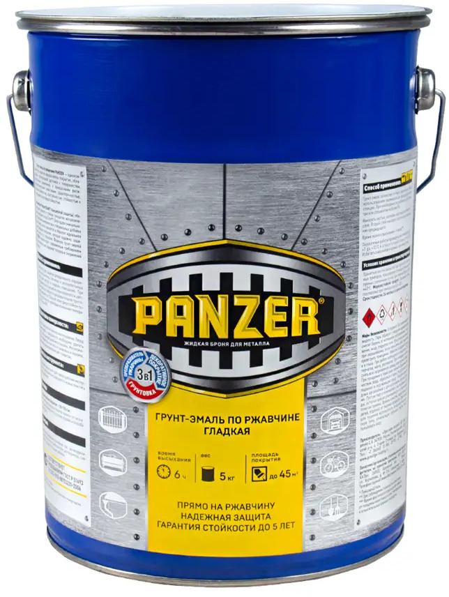 91262682 Грунт- эмаль по ржавчине Panzer 219852 5 кг цвет красный STLM-0526796