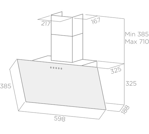9061654 Вытяжка наклонная Elica SHIRE IX BL/A/60 черный/прозрачный STDN-0074720 - Вид №4