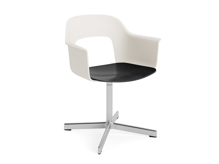 Вращающееся кресло с подлокотниками из полипропилена с деревянным сиденьем Hay макет ARCH-00049703 - Вид №24