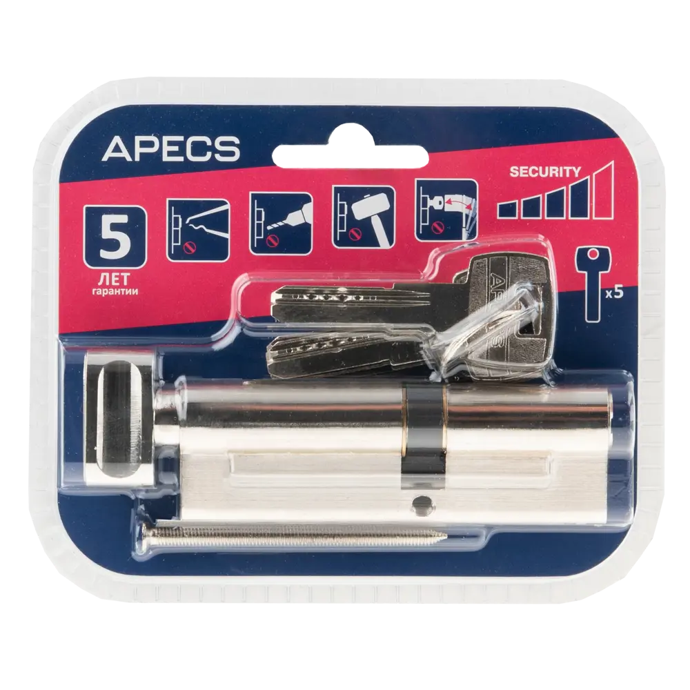 APECS Pro Цилиндровый механизм с вертушкой 100 мм никель 84168069 SM STLM-0046680 - Вид №2