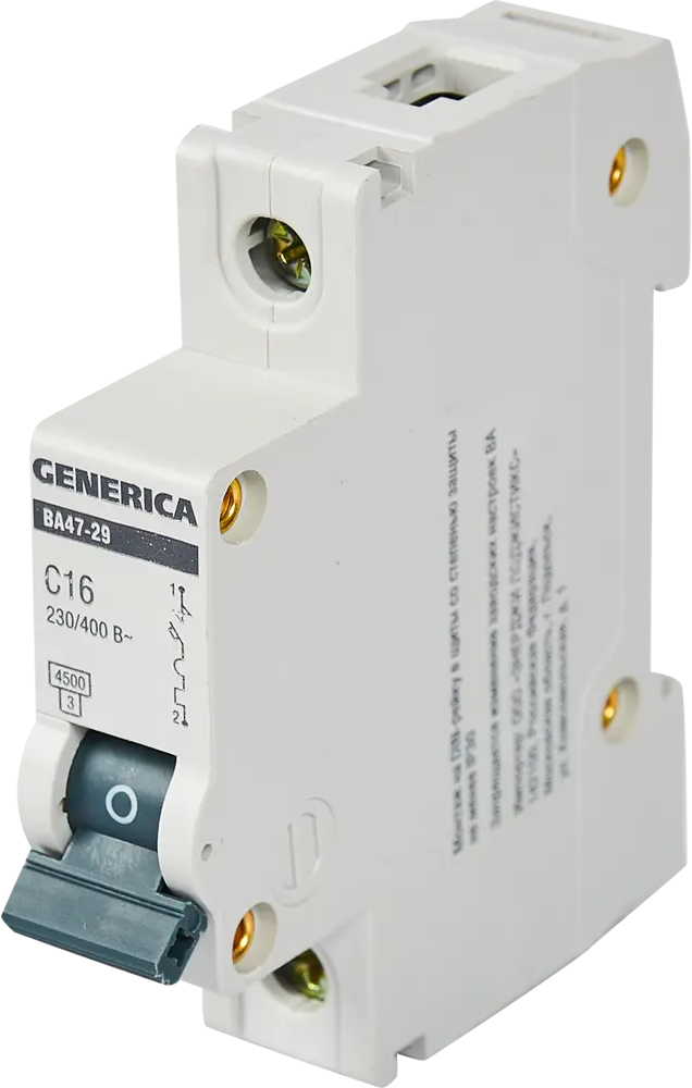 84798296 Автоматический выключатель Generica ВА47-29 1Р 16А 4.5КА STLM-0055292
