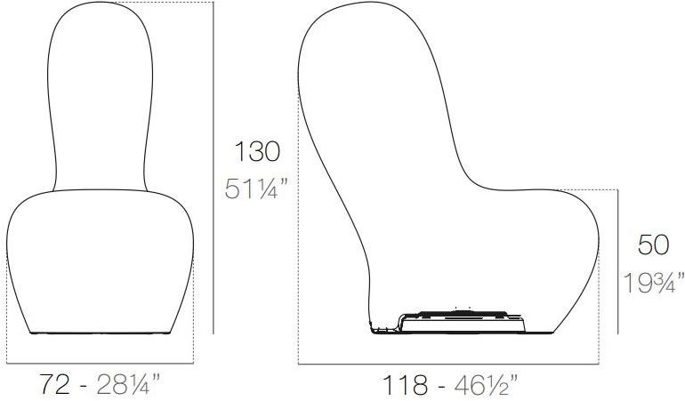 VONDOM Кресло / торшер для улицы Sabinas sun-id-1385838 - Вид №3
