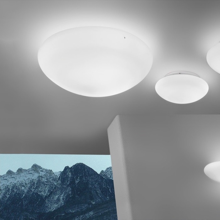 Vistosi Bianca PL60 bian светильник настенно-потолочный 55207 - Вид №1