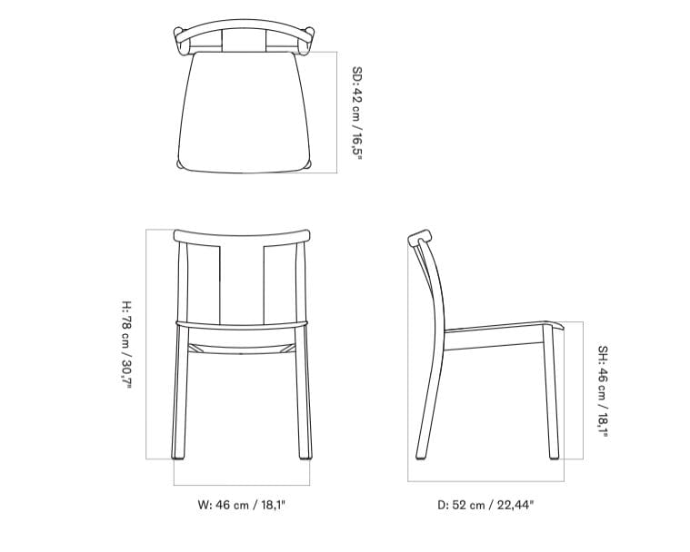Дубовый стул Audo Copenhagen Merkur ARCH-00117849 - Вид №7