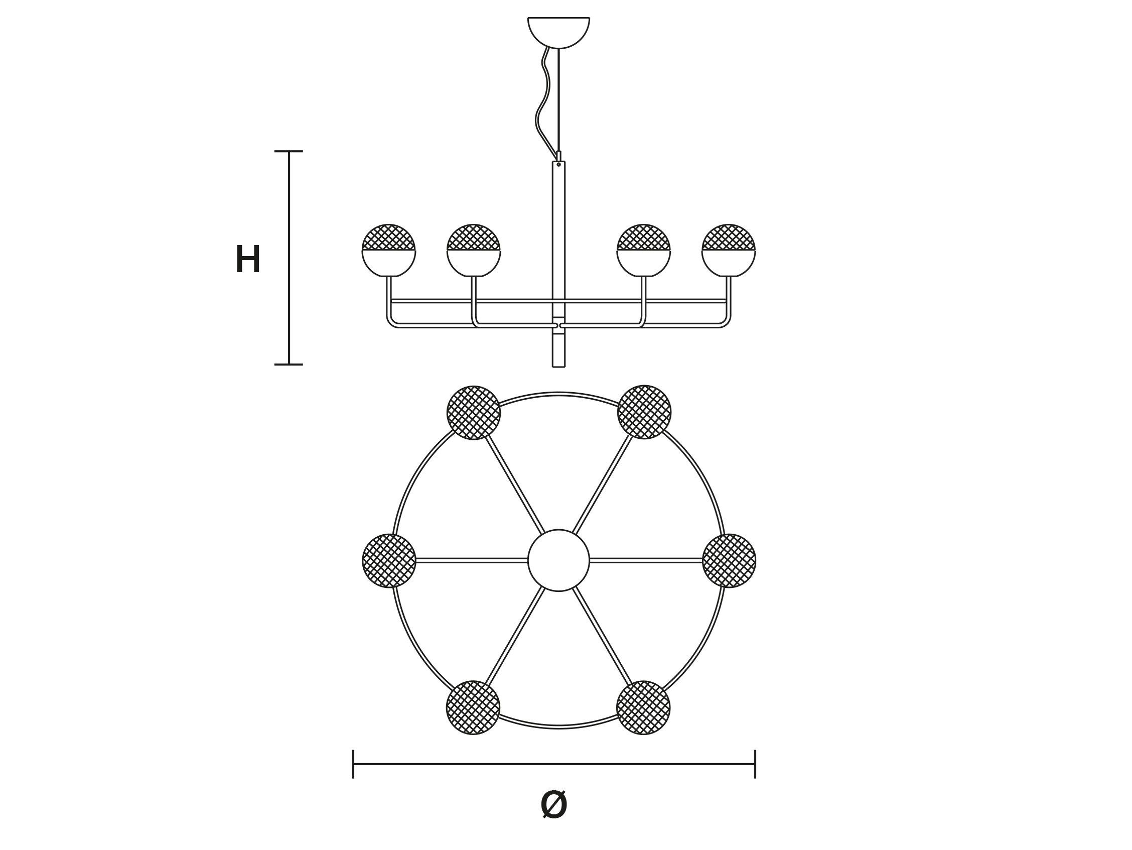 Металлический светодиодный подвесной светильник Masiero Iglù ARCH-00009783 - Вид №1