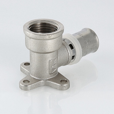 VTm.254.N.002004 Пресс-фитинг – угольник с креплением (водорозетка) Valtec 20 мм х 1/2"  - Вид №16