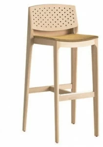 Capdell Высокий деревянный табурет со спинкой Isa 142bp