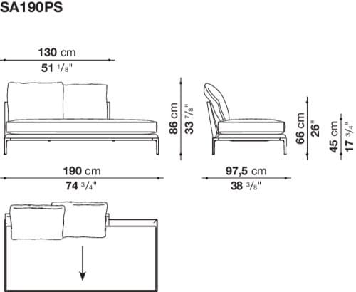 Угловой диван из ткани B&B Italia Атолл ARCH-00091854 - Вид №5