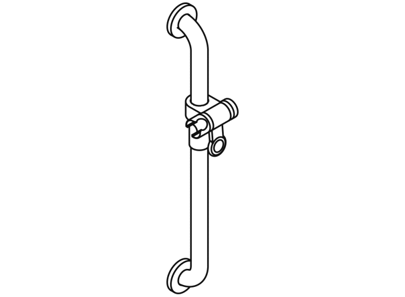 801.33BUS100 Держатель для душа (ada) HEWI Edition matt | Polyamid  - Вид №6