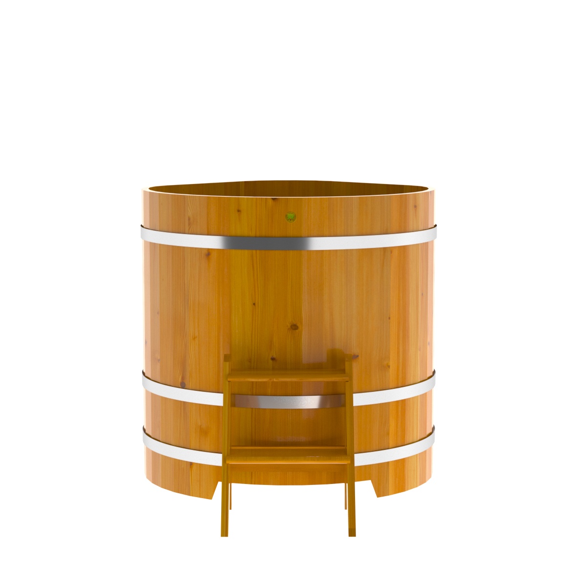 2304 Купель угловая из лиственницы Рустик 1,03х1,03х1,1 натуральная Alyarus  - Вид №4